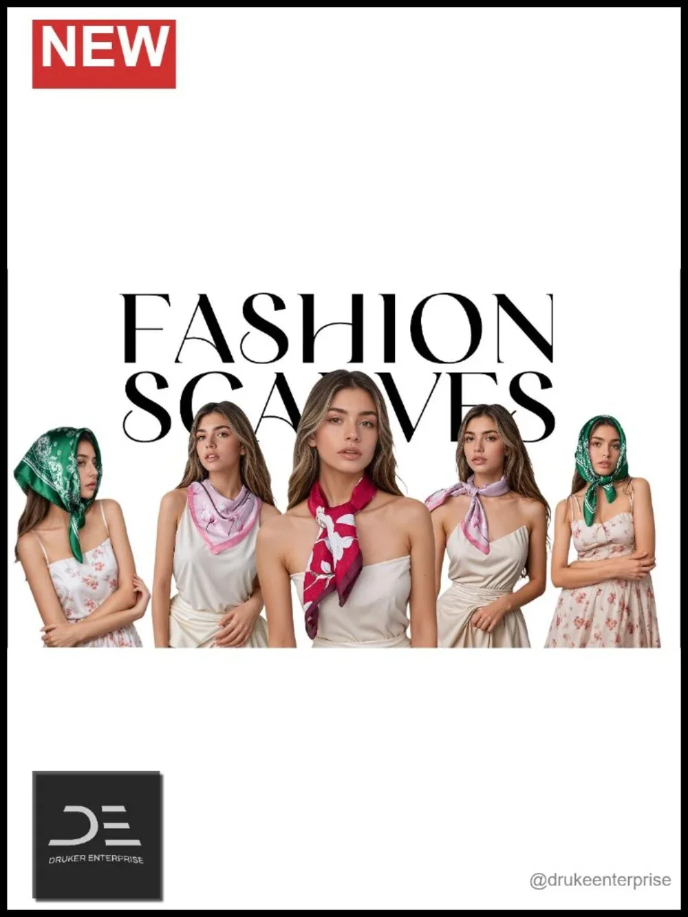 Satin Scarf - Soft Silky Lightweight Hair Wrap Neck Head Bandana